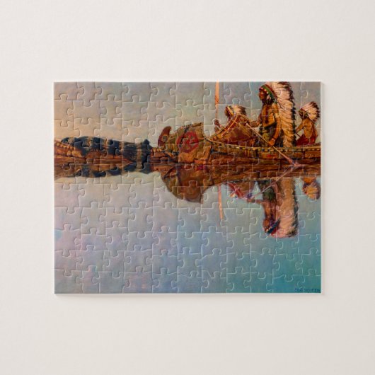 De waterbegrafenis door Newell Convers Wyeth Legpuzzel (Horizontaal)