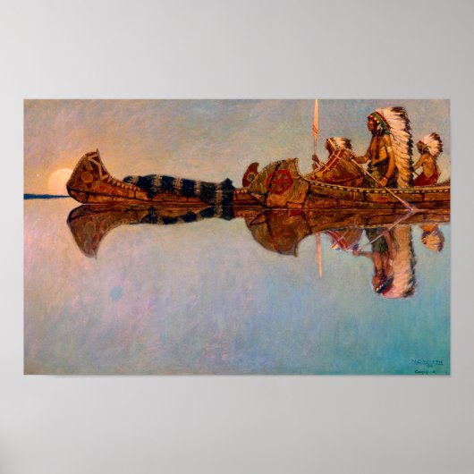 De waterbegrafenis door Newell Convers Wyeth Poster (Voorkant)