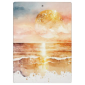 De Watercolor Beach Serie Ontwerp 1 Klembord (Achterkant)