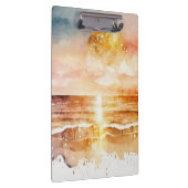 De Watercolor Beach Serie Ontwerp 1 Klembord (Rechts)