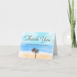 De Watercolor Beach Trouwcollectie Bedankkaart