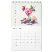 De Watercolor Cocktail Agenda Kalender (Feb 2027)
