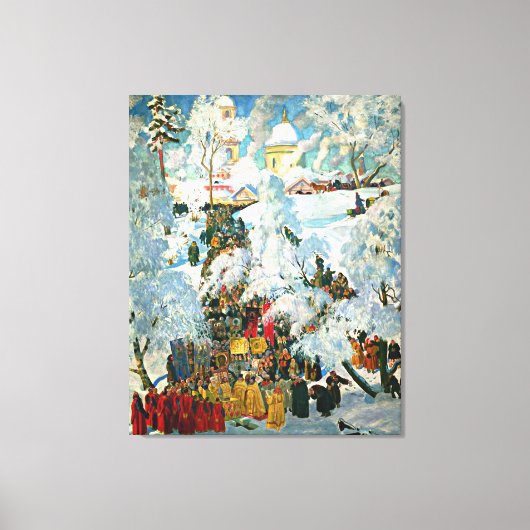 De waterconcentratie op de theofany canvas afdruk (Voorkant)