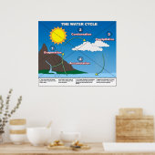 De watercyclus poster (Keuken)