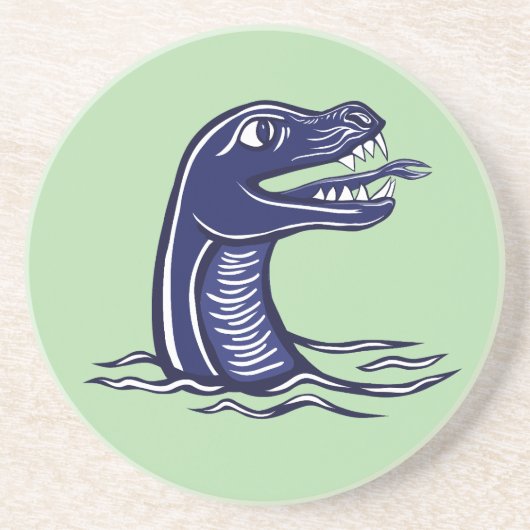 De waterdraak zandsteen onderzetter (Voorkant)