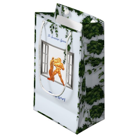 De waterdrager Aquarius Birthday Klein Cadeauzakje (Voorkant Gekanteld)