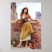 De Waterdrager door Eugene Blaas, Kunst Poster (Voorkant)