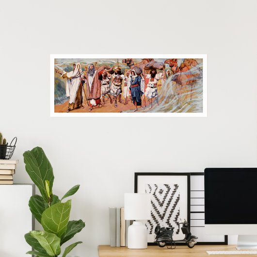 De wateren zijn verdeeld. Schilderen door James Ti Poster (Thuiskantoor)