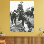 De watergatencowboy op paardendoek Print (Insitu (Woonkamer))
