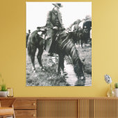 De watergatencowboy op paardendoek Print (Insitu (Woonkamer))