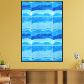 De Waterige Golven Canvas Afdruk (Insitu (Woonkamer))
