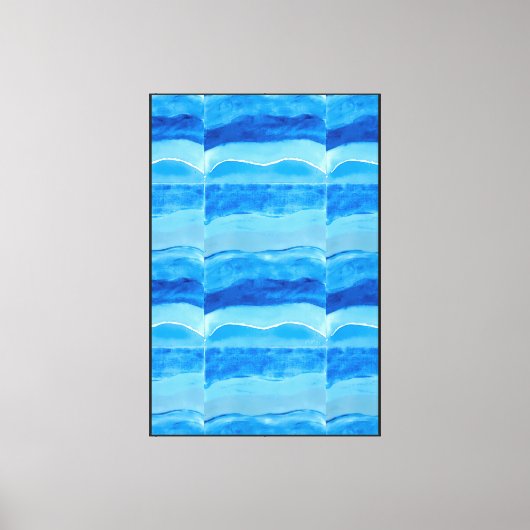 De Waterige Golven Canvas Afdruk (Voorkant)