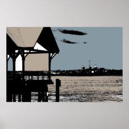 De waterkant van Lonsdale Quay Poster