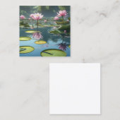 De waterlelie nimfen behoren tot de mooiste vierkante visitekaartje (Voorkant / Achterkant)