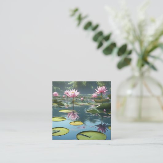 De waterlelie nimfen behoren tot de mooiste vierkante visitekaartje (Staand voorkant)