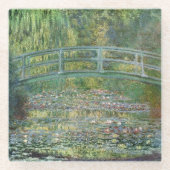 De waterlelie vijver |  Franse schilderkunst Glazen Onderzetter (Voorkant)