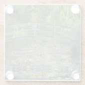 De waterlelie vijver |  Franse schilderkunst Glazen Onderzetter (Achterkant)