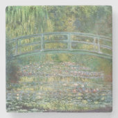 De waterlelie vijver |  Franse schilderkunst Stenen Onderzetter (Voorkant)