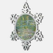 De waterlelie vijver |  Franse schilderkunst Tin Sneeuwvlok Ornament (Rechts)