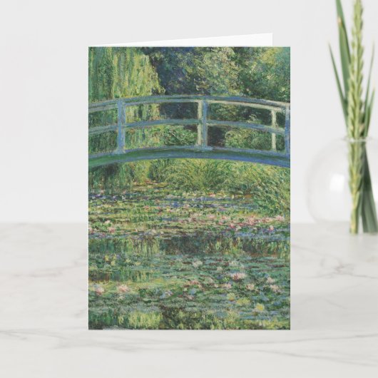 De Waterlelie Vijver, Landschap Olieverf, Monet Bedankkaart (Voorkant)