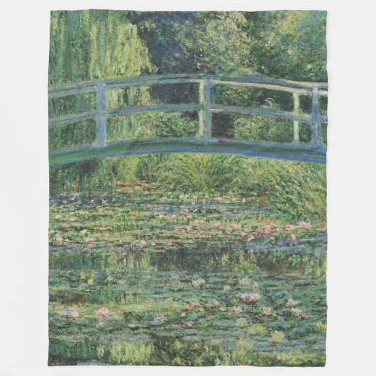 De Waterlelie Vijver, Landschap Olieverf, Monet Fleece Deken (Voorkant)