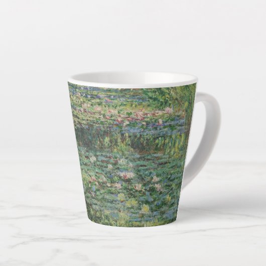 De Waterlelie Vijver, Landschap Olieverf, Monet Latte Mok (Rechterhoek)