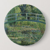 De Waterlelie Vijver, Landschap Olieverf, Monet Ronde Button 4,0 Cm (Voorkant)