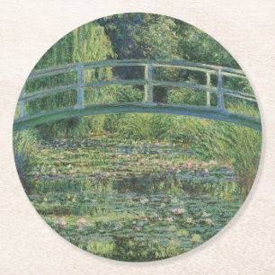 De Waterlelie Vijver, Landschap Olieverf, Monet Ronde Kartonnen Onderzetter