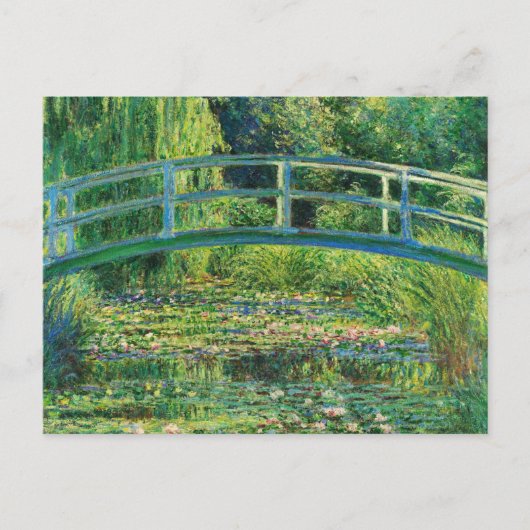 De waterlelie vijver van Claude Monet Feestdagenkaart (Voorkant)