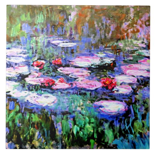 De waterlelies door Monet Tegeltje (Voorkant)