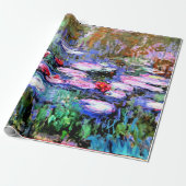 De waterlelies (waterlelies) van Claude Monet Cadeaupapier (Uitgerold)