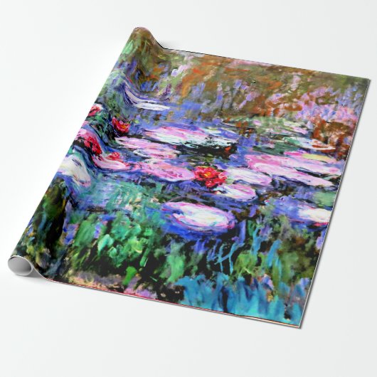 De waterlelies (waterlelies) van Claude Monet Cadeaupapier (Uitgerold)