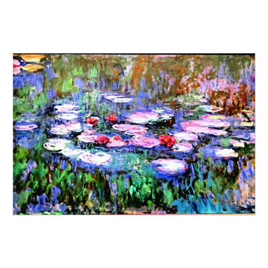 De waterlelies (waterlelies) van Claude Monet Foto Afdruk (Voorkant)
