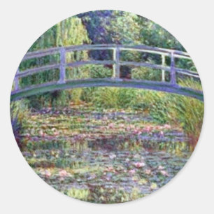 De waterLily Pond van Claude Monet Ronde Sticker