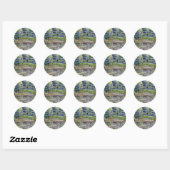De waterLily Pond van Claude Monet Ronde Sticker (Vel)