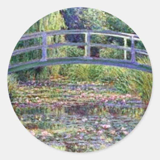 De waterLily Pond van Claude Monet Ronde Sticker (Voorkant)