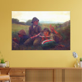 De Watermeloen Jongens - Homer Winslow Canvas Afdruk (Insitu (Woonkamer))