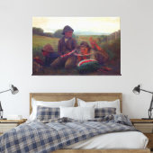 De Watermeloen Jongens - Homer Winslow Canvas Afdruk (Insitu (Slaapkamer))