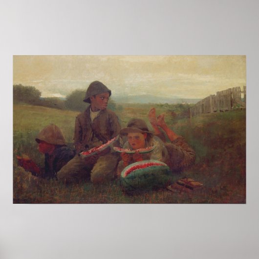 De watermeloenen, 1876 poster (Voorkant)