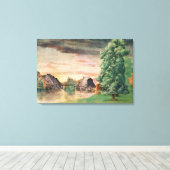 De watermolen, 1495-97 canvas afdruk (Insitu (Houten vloer))