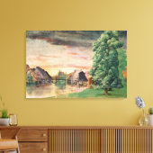 De watermolen, 1495-97 canvas afdruk (Insitu (Woonkamer))