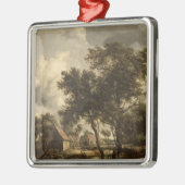 De watermolen, c.1660 metalen ornament (Links)