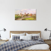 De waterpomp: de herfst Steeplechase in Ballara Canvas Afdruk (Insitu (Slaapkamer))