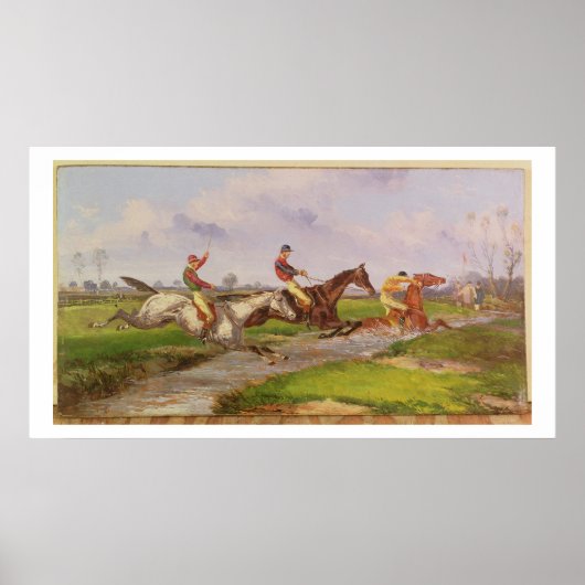 De waterpomp: de herfst Steeplechase in Ballara Poster (Voorkant)