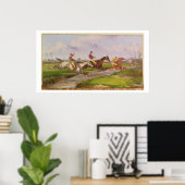 De waterpomp: de herfst Steeplechase in Ballara Poster (Thuiskantoor)