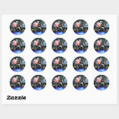 De waterslang ronde sticker (Vel)