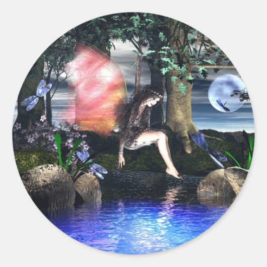 De waterslang ronde sticker (Voorkant)