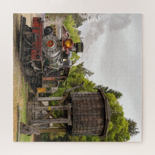 De watertank vullen. legpuzzel (Horizontaal)