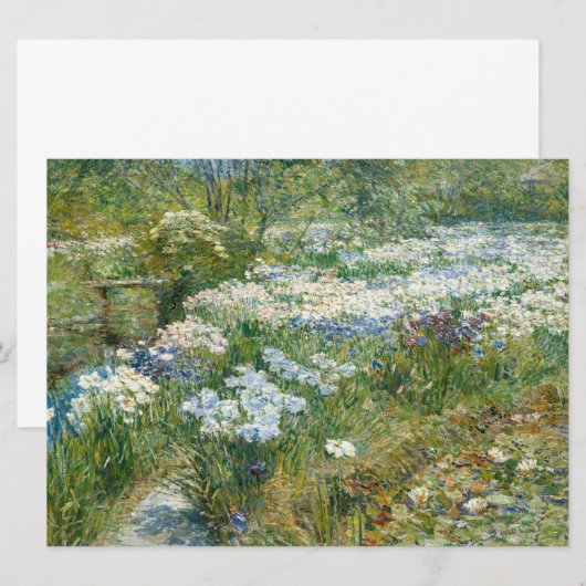 De watertuin (door Childe Hassam) (Voorkant / Achterkant)