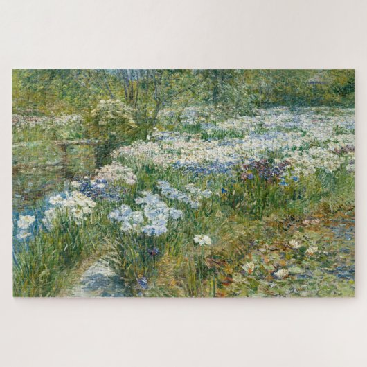 De watertuin (door Childe Hassam) Legpuzzel (Horizontaal)
